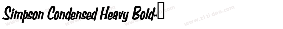Simpson Condensed Heavy Bold字体转换
